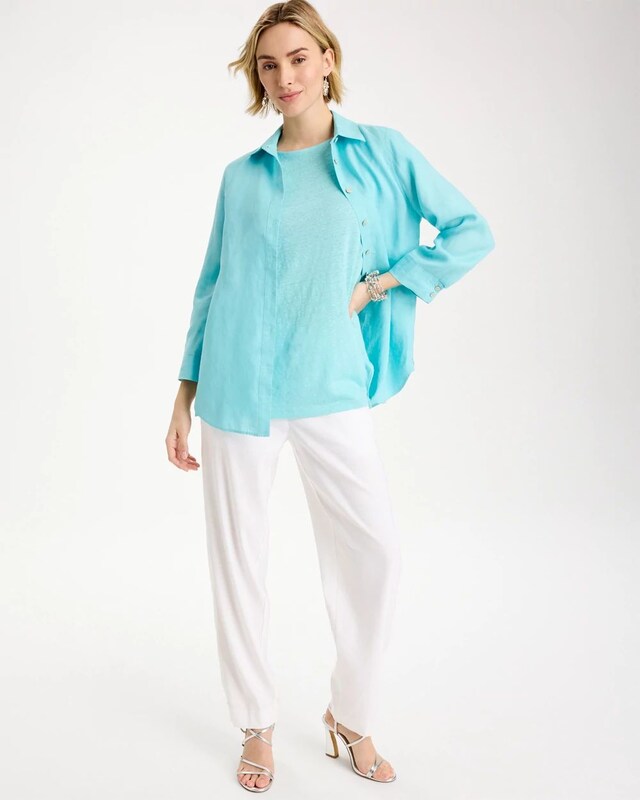 Linen Dolman Tee - image 2